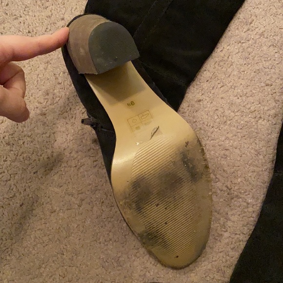 Dolce Vita Black Suede Knee High Boots - Picture 5 of 7